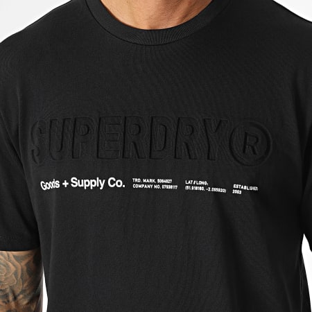 Superdry - Camiseta Loose Utility Sport Logo M1012029A Negro