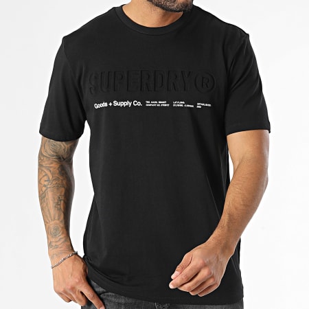 Superdry - Camiseta Loose Utility Sport Logo M1012029A Negro