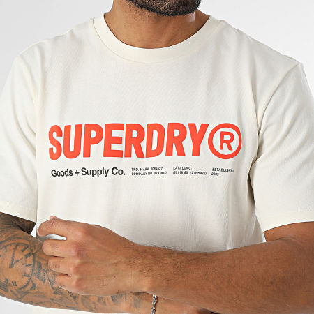 Superdry - Camiseta Loose Utility Sport Logo M1012029A Beige