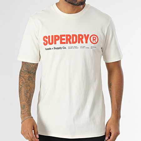 Superdry - Camiseta Loose Utility Sport Logo M1012029A Beige