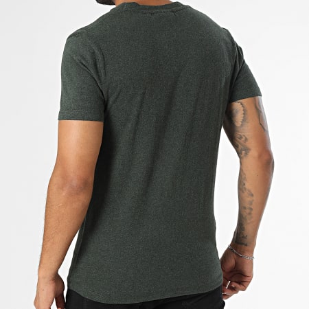 Superdry - Camiseta Essential Logo Bordado M1011245A Verde jaspeado oscuro