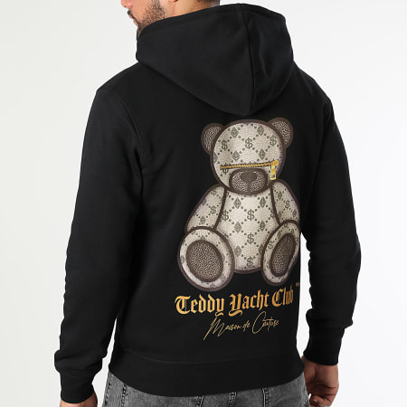Teddy Yacht Club - Sweat Zippé Capuche Maison De Couture Beige Limited Edition Noir