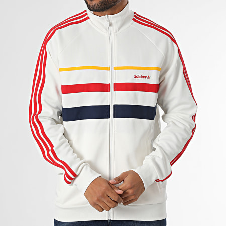 Adidas Originals - Veste Zippée A Bandes The First IW3233 Beige Clair