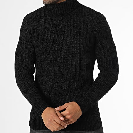 John H Pull Col Roule Noir LaBoutiqueOfficielle
