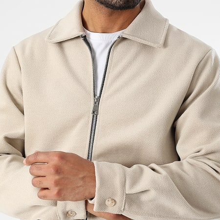 LBO - Conjunto de chaqueta y pantalón con cremallera efecto lana 1480 Beige