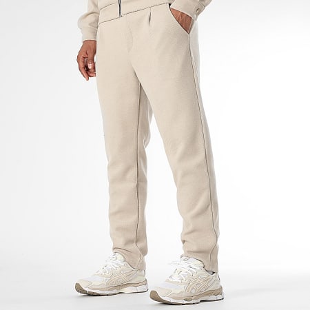 LBO - Conjunto de chaqueta y pantalón con cremallera efecto lana 1480 Beige