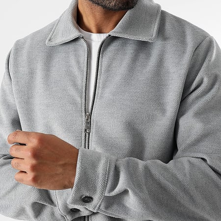 LBO - Conjunto de chaqueta y pantalón con cremallera efecto lana 1479 Gris