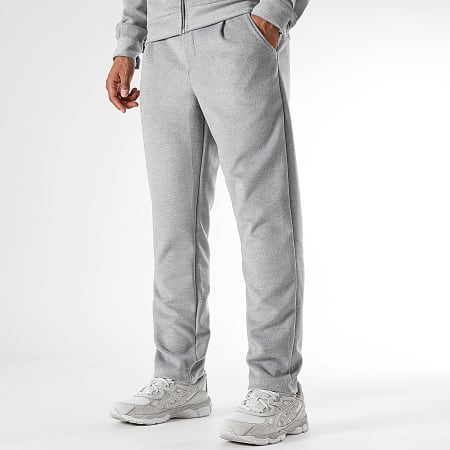 LBO - Conjunto de chaqueta y pantalón con cremallera efecto lana 1479 Gris