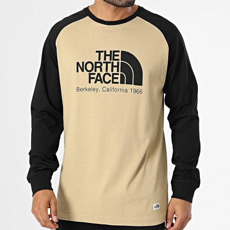 The North Face Camiseta de manga larga Heritage A89D0 Beige Negro Ryses