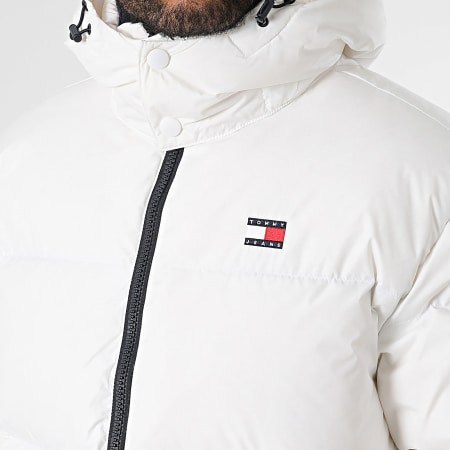 Tommy Jeans - Doudoune Flag Back Alaska Puffer 0479 Blanc
