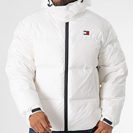 Tommy Jeans - Doudoune Flag Back Alaska Puffer 0479 Blanc
