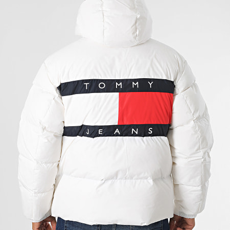 Tommy Jeans - Doudoune Flag Back Alaska Puffer 0479 Blanc