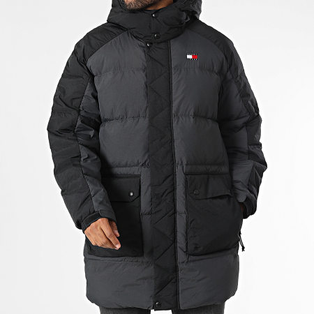 Tommy Jeans - Parka Two Tone 9999 Gris Anthracite Noir