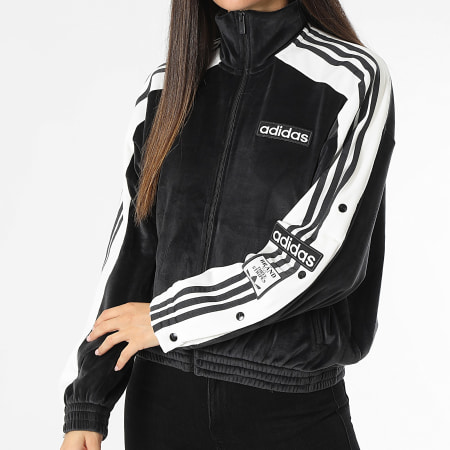 Adidas Originals - Veste Zippée Femme A Bandes ABRK IW5581 Noir Blanc