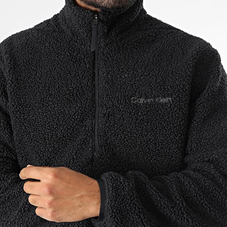 Calvin Klein - Sherpa Zip Cuello Sudadera GMF4W305 Negro