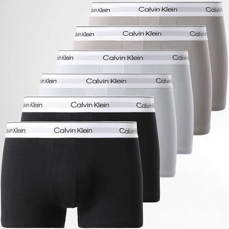 Calvin Klein - Lot De 6 Boxers NB3963A Beige Blanc Noir