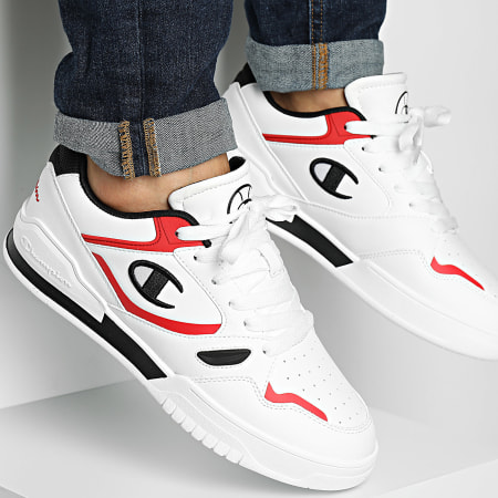 Champion Baskets Point Tech Low S22272 White Red Black