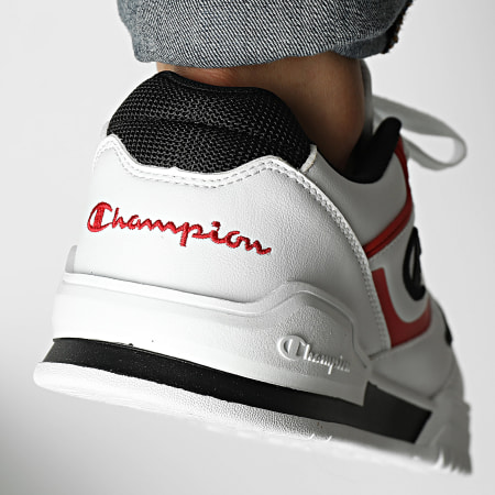 Champion Baskets Point Tech Low S22272 White Red Black