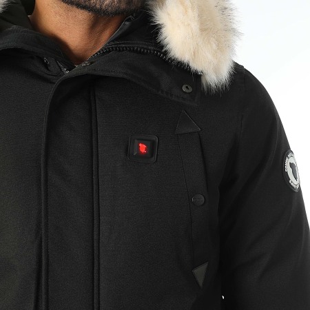 Comme Des Loups - Parka Fourrure Chauffante Slim Fit Chicago Noir Blanc