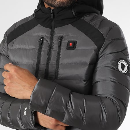 Comme Des Loups - Doudoune Capuche Chauffante Pyrennes Gris Anthracite
