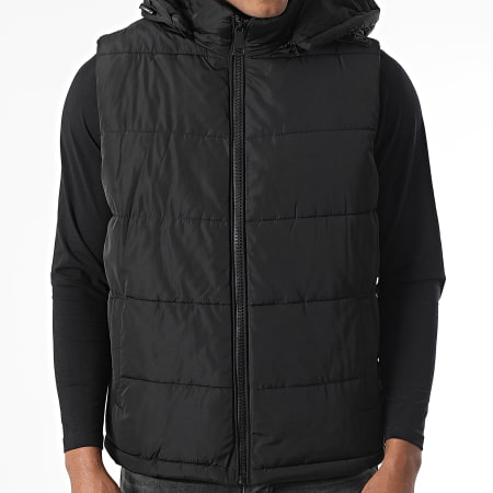 John H - Chaqueta sin mangas con capucha Negro