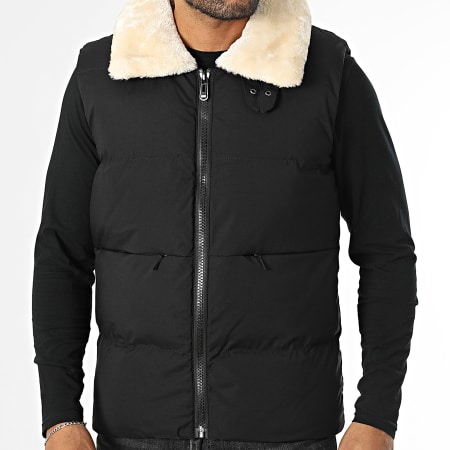 Fusional - Doudoune Chauffante Sans Manches Noir Beige