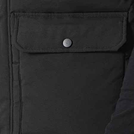 John H - Chaqueta sin mangas con capucha Negro