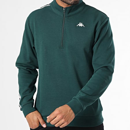 Felpa zip kappa verde 2025