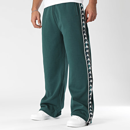 Kappa - Pantalon Jogging A Bandes Banda Papilogt 351M8CW Vert Bouteille