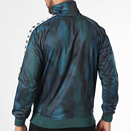 Kappa - Chaqueta con cremallera Banda Anniston 4 Graphik 361L6HW Verde Azul Negro