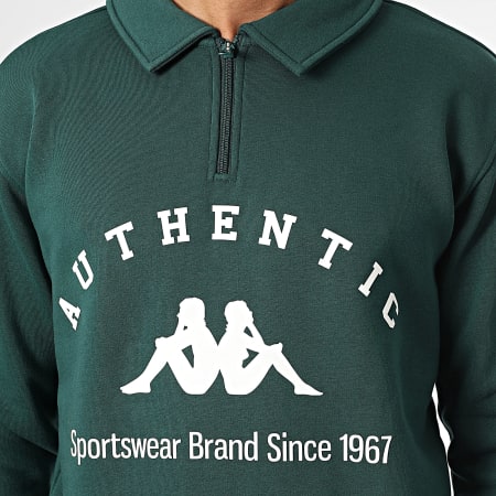 Kappa - Pola Authentic Zip Sudadera 361L8NW Verde Botella