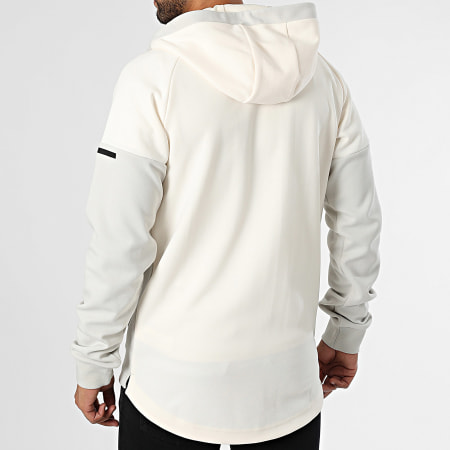 Kappa - Karufeo 381U1MW Beige Gris Sudadera con capucha y cremallera