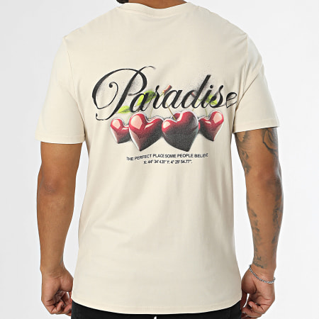 Luxury Lovers - Tee Shirt Oversize Large Paradise Cherry Beige