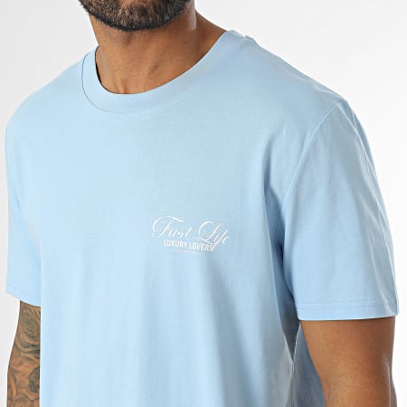 Luxury Lovers - Fast Life Oversize Tee Shirt Large Azul claro