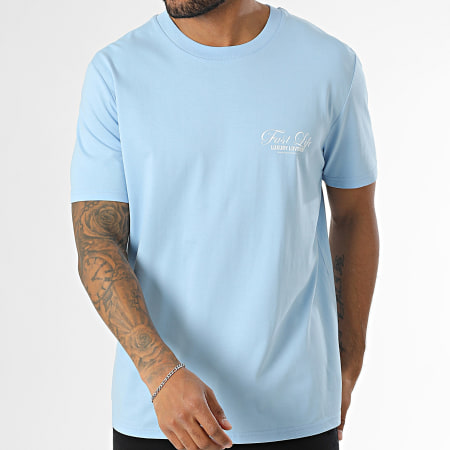 Luxury Lovers - Fast Life Oversize Tee Shirt Large Azul claro