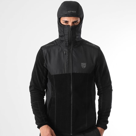 MA9 Mafia Nueve - Conjunto de sudadera con capucha y forro polar reflectante Essential Negro
