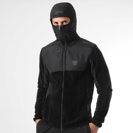 MA9 Mafia Nueve - Conjunto de sudadera con capucha y forro polar reflectante Essential Negro