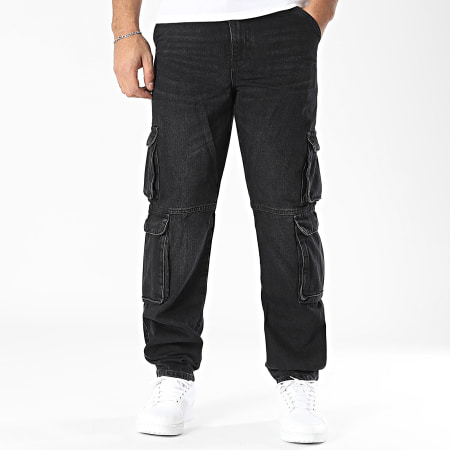 Only And Sons - Pantalon Cargo Jean Edge Straight Noir