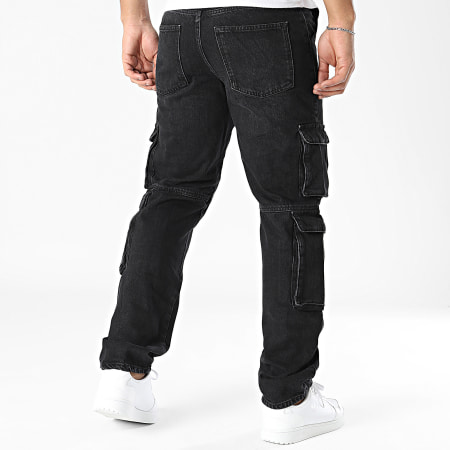 Only And Sons - Pantalon Cargo Jean Edge Straight Noir