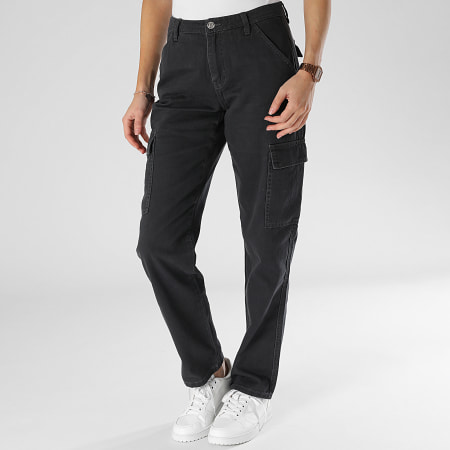 Only - Pantalon Cargo Jean Femme Manga Gris Anthracite