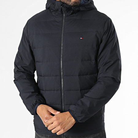 Tommy Hilfiger - Veste Zippée Mix Quilted 7258 Bleu Marine