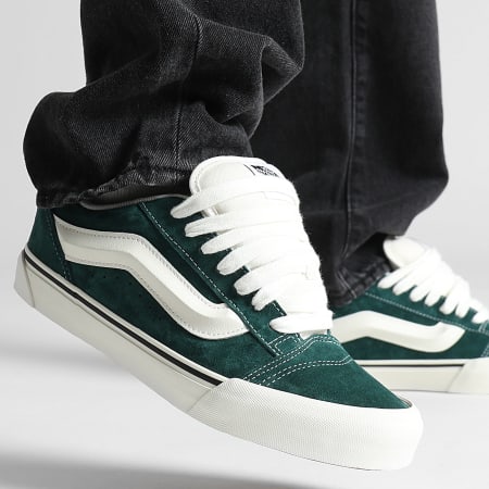 Vans Baskets Knu Skool CS0CX21 Pig Suede Green LaBoutiqueOfficielle