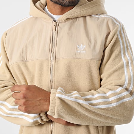 Adidas Originals - Sudadera con capucha y cremallera IZ2487 Beige