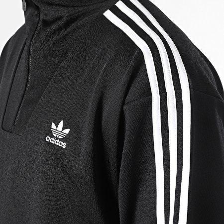 Adidas Originals - Sweat Col Zippé A Bandes IZ4803 Noir