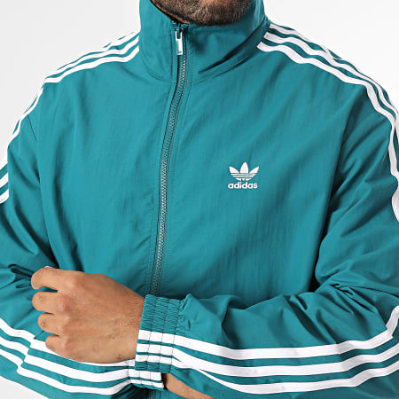 Adidas Originals - Veste Zippée A Bandes Firebird IZ2415 Bleu Canard