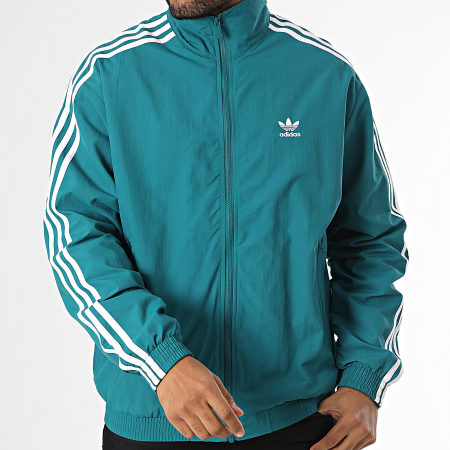 Adidas Originals - Veste Zippée A Bandes Firebird IZ2415 Bleu Canard