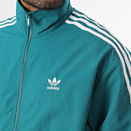 Adidas Originals - Veste Zippée A Bandes Firebird IZ2415 Bleu Canard
