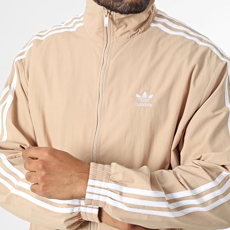 Adidas Originals - Veste Zippée A Bandes Firebird IZ3061 Beige