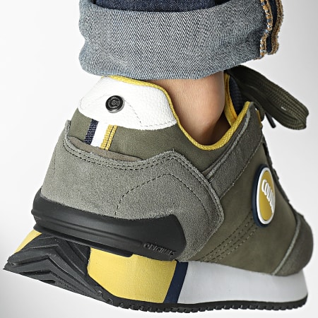 Colmar - Baskets Travis Plus Colors 025 Military Green Navy Yellow