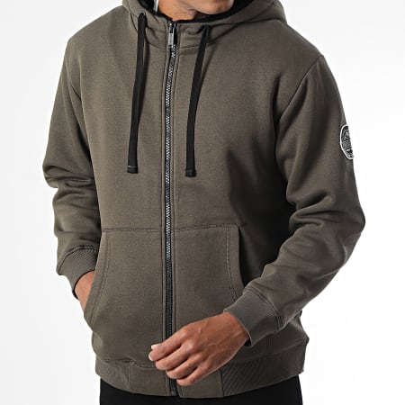 Deeluxe - Veste Zippée Capuche Waiter 04V5900M Vert Kaki Foncé
